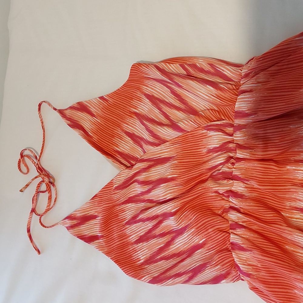 Lavender Brown Mini Halter Dress. NWT. Size Small. Orange. - Picture 2 of 10